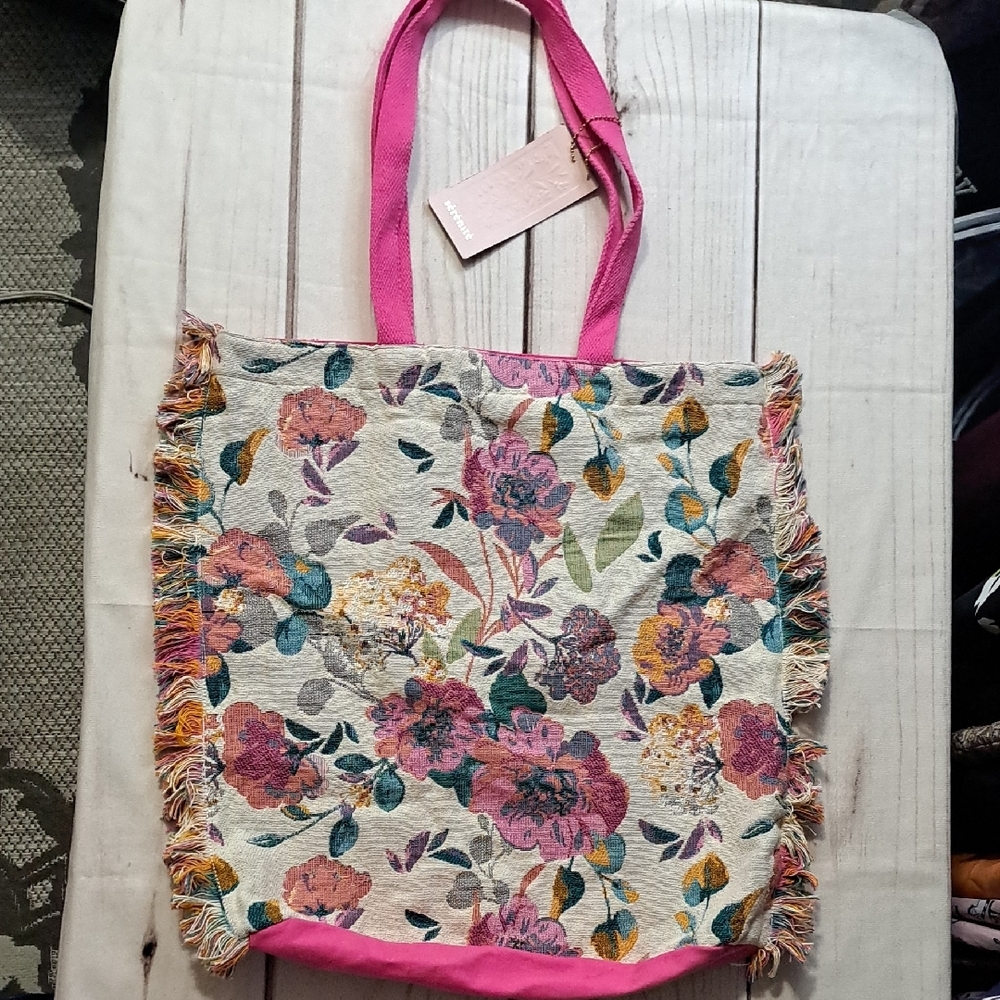 Sérénité Floral Pink Tote Bag